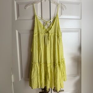 NWT Wild Fable Lime Green Babydoll Dress Sz M Y2K Cottage Coastal Cowgirl Beach